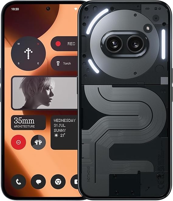 Nothing Phone (2a) Plus Smartphone, MTK 7350 Pro 50 MP Triple Camera, 6.7" 120 Hz AMOLED Display, 5000mAh 50W Fast Charge NFC 12 GB+256 GB Black